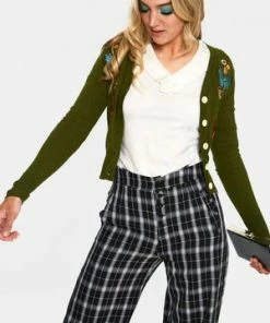 Voodoo Vixen Caniya Retro V-Neck Top -ROCKABILLY TOPS Shop caniya retro cream v neck top tpa 2452 03.1060 300x