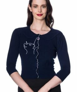 Banned Cat Scallop Collar Cardi