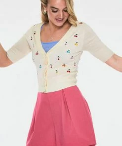 Voodoo Vixen Catorina Cardigan With 3/4 Sleeves 9 Voodoo Vixen Catorina Cardigan With 3/4 Sleeves -ROCKABILLY TOPS Shop catorina cardigan with 34 sleeves caa 3201 03.915 300x