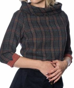 Banned Cecilia Check Top -ROCKABILLY TOPS Shop cecilia check top banned 4 300x