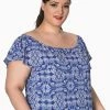Banned Celestial Off Shoulder Plus Size Top -ROCKABILLY TOPS Shop celestial off shoulder plus size top banned 300x