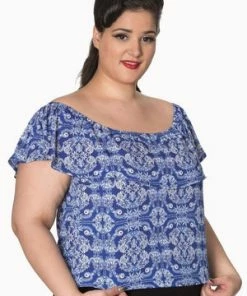 Banned Celestial Off Shoulder Plus Size Top