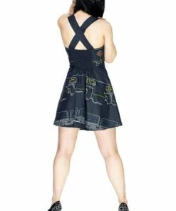 Dr Faust Chalk Drawings Happy Grey Mini Dress - Erin 5 Dr Faust Chalk Drawings Happy Grey Mini Dress - Erin -ROCKABILLY TOPS Shop chalk drawings happy grey mini dress erin dr faust 2 300x