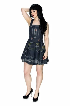 Dr Faust Chalk Drawings Happy Grey Mini Dress - Erin 3 Dr Faust Chalk Drawings Happy Grey Mini Dress - Erin