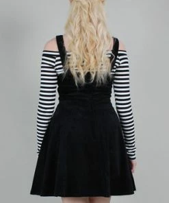 Voodoo Vixen Charlotte Spider Web Embroidery Overall Corduroy Dress -ROCKABILLY TOPS Shop charlotte spider web embroidery overall corduroy dress voodoo vixen 2 300x