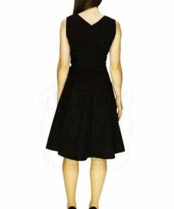 Dr Faust Check Flare Dark Grey Midi Dress - Paisley 5 Dr Faust Check Flare Dark Grey Midi Dress - Paisley -ROCKABILLY TOPS Shop check flare dark grey midi dress paisley dr faust 2 300x