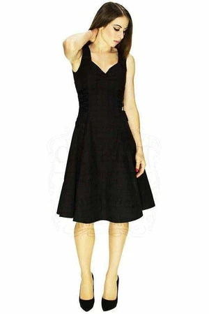 Dr Faust Check Flare Dark Grey Midi Dress - Paisley 3 Dr Faust Check Flare Dark Grey Midi Dress - Paisley