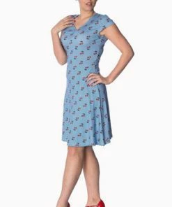 Banned Cherry Love Cap Sleeve Dress -ROCKABILLY TOPS Shop cherry love cap sleeve dress banned 3 300x