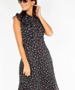 Voodoo Vixen Cheryl Cherry Print Black Tea Dress 10 Voodoo Vixen Cheryl Cherry Print Black Tea Dress -ROCKABILLY TOPS Shop cheryl cherry print black tea dress voodoo vixen 4 300x