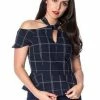 Banned Chill Checks Peplum Top 1 Banned Chill Checks Peplum Top -ROCKABILLY TOPS Shop chill checks peplum top banned 300x