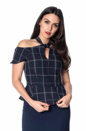 Banned Chill Checks Peplum Top 3 Banned Chill Checks Peplum Top