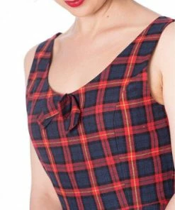 Banned Christmas Check Dress -ROCKABILLY TOPS Shop christmas check dress banned 4 300x