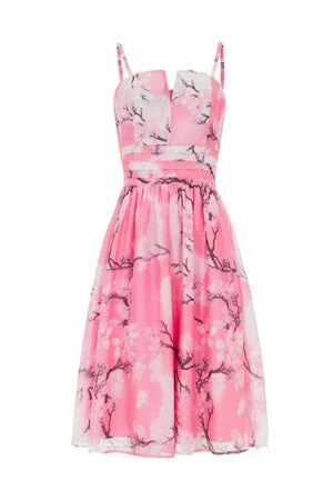 Voodoo Vixen Clara Pink Dress With Neckline Detail 6 Voodoo Vixen Clara Pink Dress With Neckline Detail - Image 4