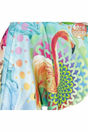 Dr Faust Colourful Fuchsia Lily Pink Flamingo Midi Dress - Corinne 5 Dr Faust Colourful Fuchsia Lily Pink Flamingo Midi Dress - Corinne - Image 3