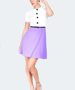 Voodoo Vixen Constrast Babydoll Dress -ROCKABILLY TOPS Shop constrast babydoll dress dra 9505 01.1352 300x