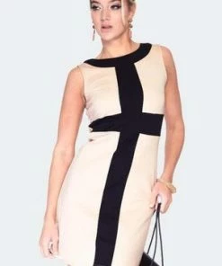 Voodoo Vixen Constrast Stripe Shift Dress