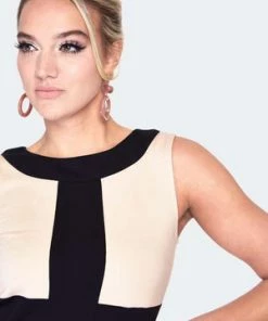 Voodoo Vixen Constrast Stripe Shift Dress -ROCKABILLY TOPS Shop constrast stripe shift dress dra 9504 04.1352 300x