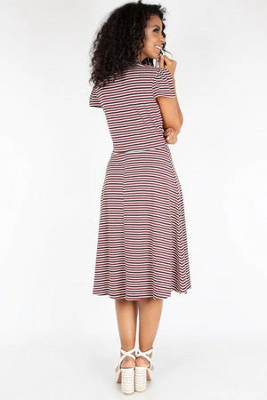 Voodoo Vixen Corinna Striped Neck Tie Dress 4 Voodoo Vixen Corinna Striped Neck Tie Dress - Image 2