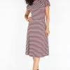 Voodoo Vixen Corinna Striped Neck Tie Dress