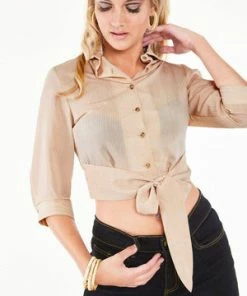 Voodoo Vixen Cropped Button-Down Tie Shirt -ROCKABILLY TOPS Shop cropped button down tie shirt voodoo vixen 3 300x