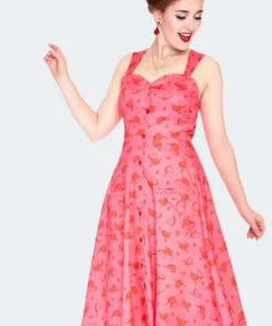 Voodoo Vixen Cupid Heart Button Front Dress