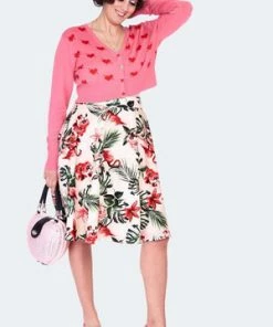 Voodoo Vixen Cupid Heart Knitted Cardigan -ROCKABILLY TOPS Shop cupid heat cropped cardigan caa 3606 02.1219 300x