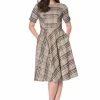 Banned Cutie Check Fit And Flare Dress -ROCKABILLY TOPS Shop cutie check fit and flare dress banned 300x