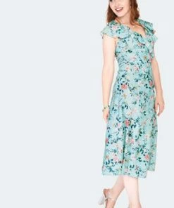 Voodoo Vixen Dainty Butterfly Wrap Dress -ROCKABILLY TOPS Shop dainty butterfly wrap dress dra 9512 04.1486 300x