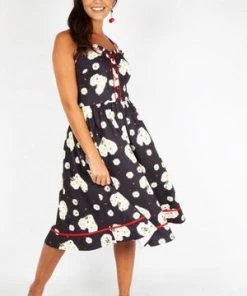 Voodoo Vixen Daisy Hearts Flared Dress 10 Voodoo Vixen Daisy Hearts Flared Dress -ROCKABILLY TOPS Shop daisy hearts flared dress voodoo vixen 3 300x