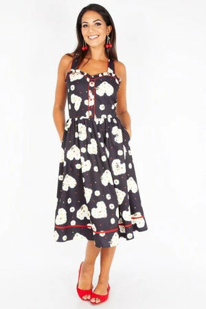 Voodoo Vixen Daisy Hearts Flared Dress 7 Voodoo Vixen Daisy Hearts Flared Dress - Image 5