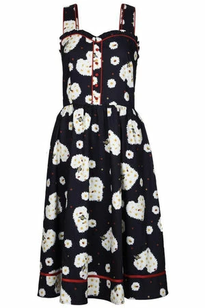 Voodoo Vixen Daisy Hearts Flared Dress 8 Voodoo Vixen Daisy Hearts Flared Dress - Image 6