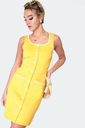 Voodoo Vixen Daisy Trim Button Front Dress 3 Voodoo Vixen Daisy Trim Button Front Dress