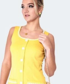 Voodoo Vixen Daisy Trim Button Front Dress 11 Voodoo Vixen Daisy Trim Button Front Dress -ROCKABILLY TOPS Shop daisy trim button front dres dra 9506 03.1352 300x