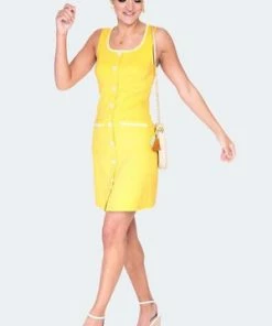 Voodoo Vixen Daisy Trim Button Front Dress 9 Voodoo Vixen Daisy Trim Button Front Dress -ROCKABILLY TOPS Shop daisy trim button front dres dra 9506 04.1352 300x