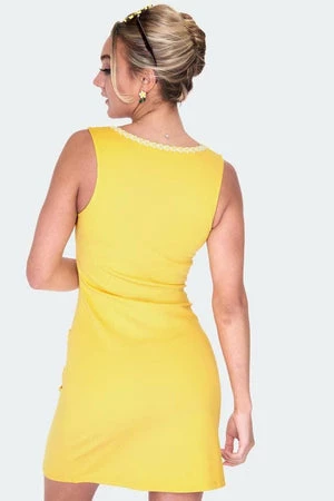 Voodoo Vixen Daisy Trim Button Front Dress 4 Voodoo Vixen Daisy Trim Button Front Dress - Image 2