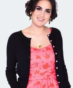 Voodoo Vixen Dark Floral Emb Cardigan