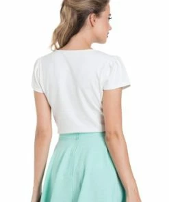 Voodoo Vixen Debbie Daisy Trim Top -ROCKABILLY TOPS Shop debbie daisy trim top voodoo vixen 7 300x