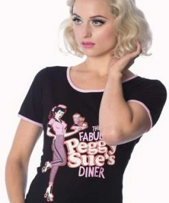 Banned Diner T-Shirt -ROCKABILLY TOPS Shop diner t shirt banned 3 300x