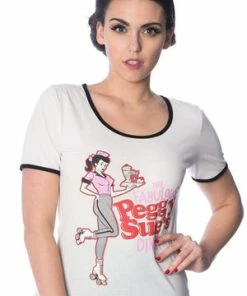 Banned Diner T-Shirt -ROCKABILLY TOPS Shop diner t shirt banned 7 300x