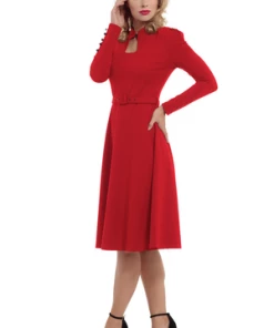 Voodoo Vixen Dita 50s Flared Dress With Cut-Out 41 Voodoo Vixen Dita 50s Flared Dress With Cut-Out -ROCKABILLY TOPS Shop dita 50s flared dress with cut out voodoo vixen 19 300x