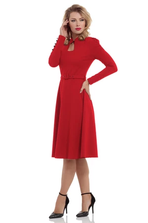 Voodoo Vixen Dita 50s Flared Dress With Cut-Out 21 Voodoo Vixen Dita 50s Flared Dress With Cut-Out - Image 19