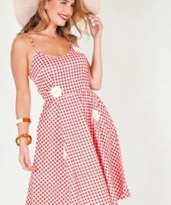 Voodoo Vixen Dolly Gingham Flared Dress