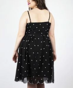 Voodoo Vixen Dotty Polka Dot Flared Dress -ROCKABILLY TOPS Shop dotty polka dot flared dress voodoo vixen 8 300x