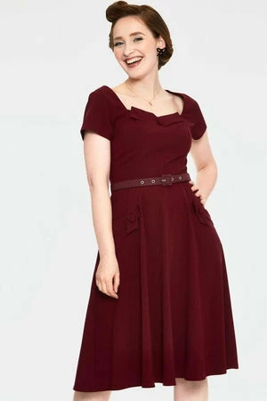 Voodoo Vixen Marine Front Bodice Flared Dress 3 Voodoo Vixen Marine Front Bodice Flared Dress