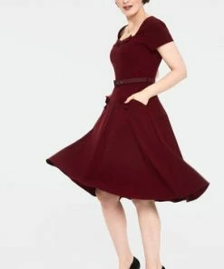 Voodoo Vixen Marine Front Bodice Flared Dress 13 Voodoo Vixen Marine Front Bodice Flared Dress -ROCKABILLY TOPS Shop dra 9208 bi 02 300x