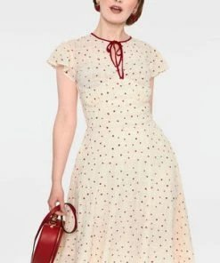 Voodoo Vixen Candace Heart Print Flared Dress