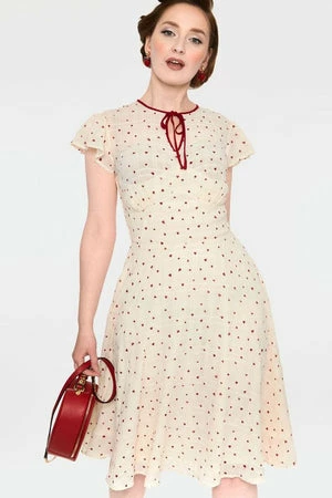 Voodoo Vixen Candace Heart Print Flared Dress 3 Voodoo Vixen Candace Heart Print Flared Dress