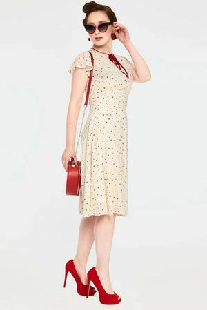 Voodoo Vixen Candace Heart Print Flared Dress 6 Voodoo Vixen Candace Heart Print Flared Dress - Image 4