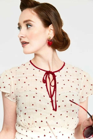 Voodoo Vixen Candace Heart Print Flared Dress 7 Voodoo Vixen Candace Heart Print Flared Dress - Image 5