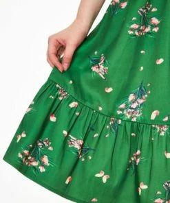 Voodoo Vixen Pinny Pine Button Down Dress With Lace Collar -ROCKABILLY TOPS Shop dra 9304 bi 04 300x